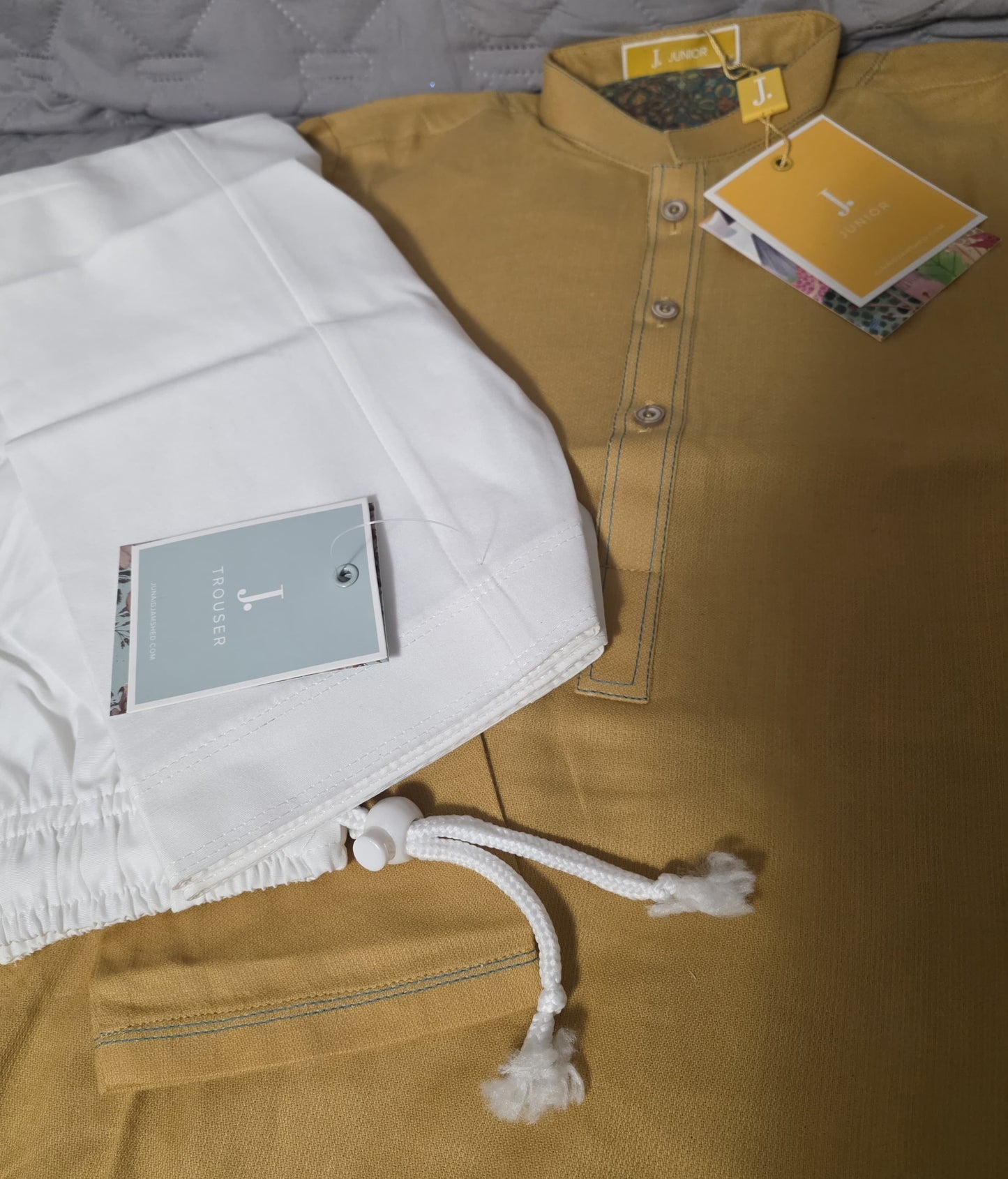 J. Brand Mustard Shalwar Kameez