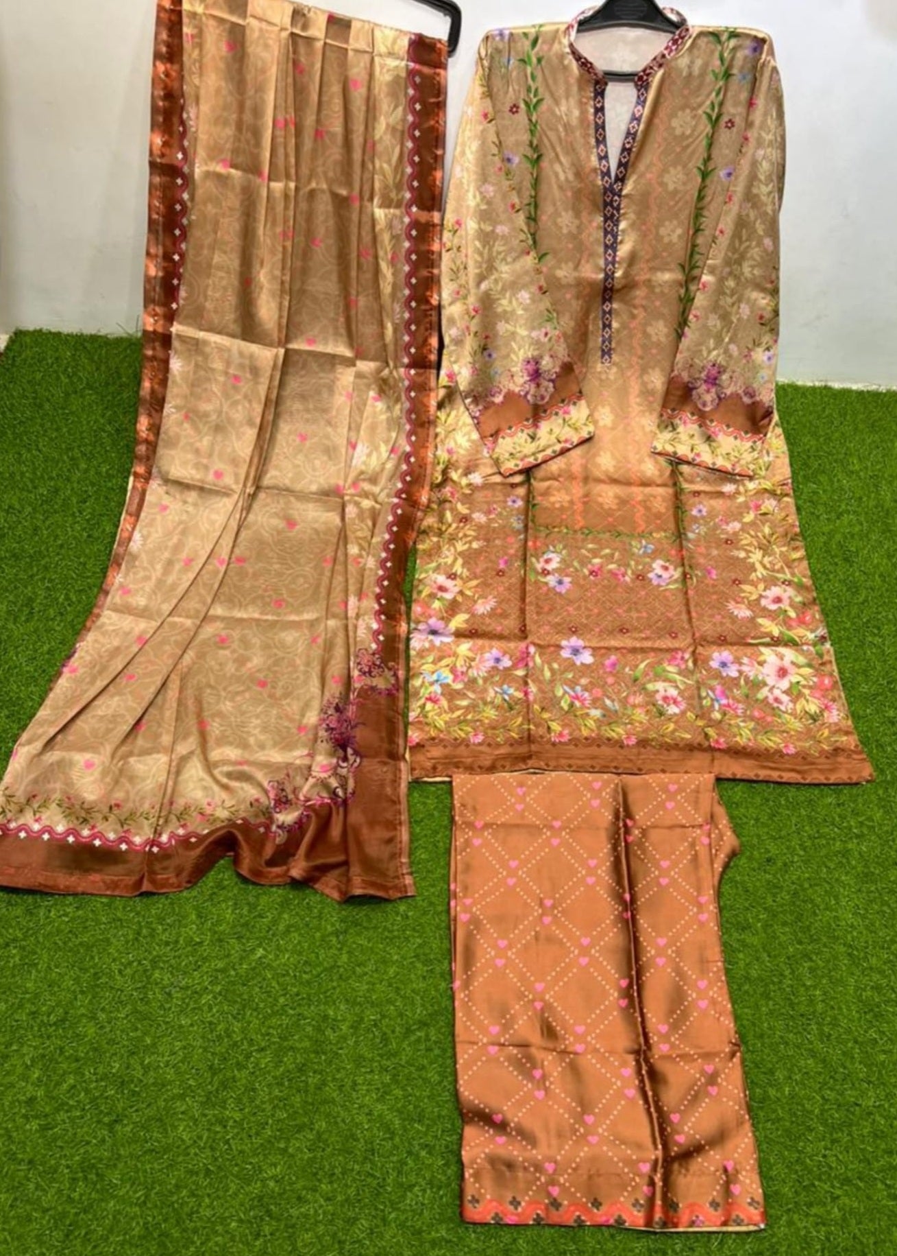 Digital Printed Silk 3-PC Suit