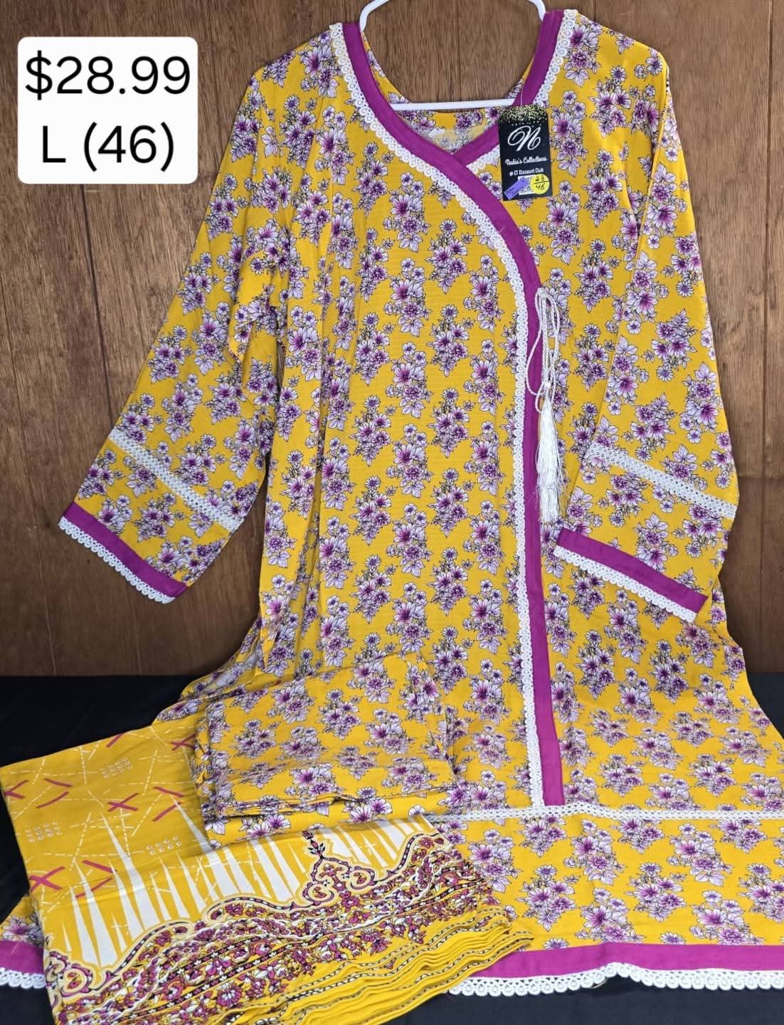 Bana Dora Linen 3pc Agrakha Style Suit