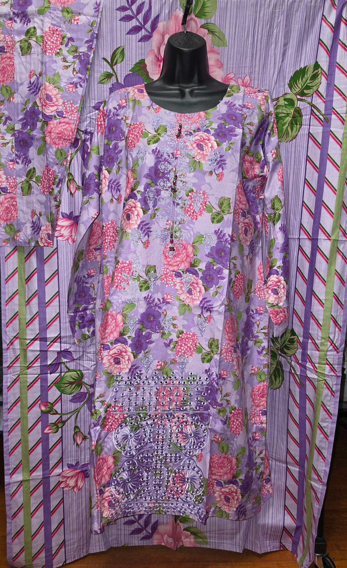 Linen Embroidered 3pc suit