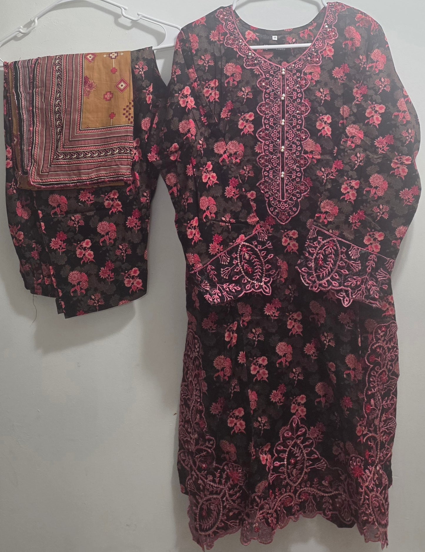 Lawn 3pc Suit with Patchwork