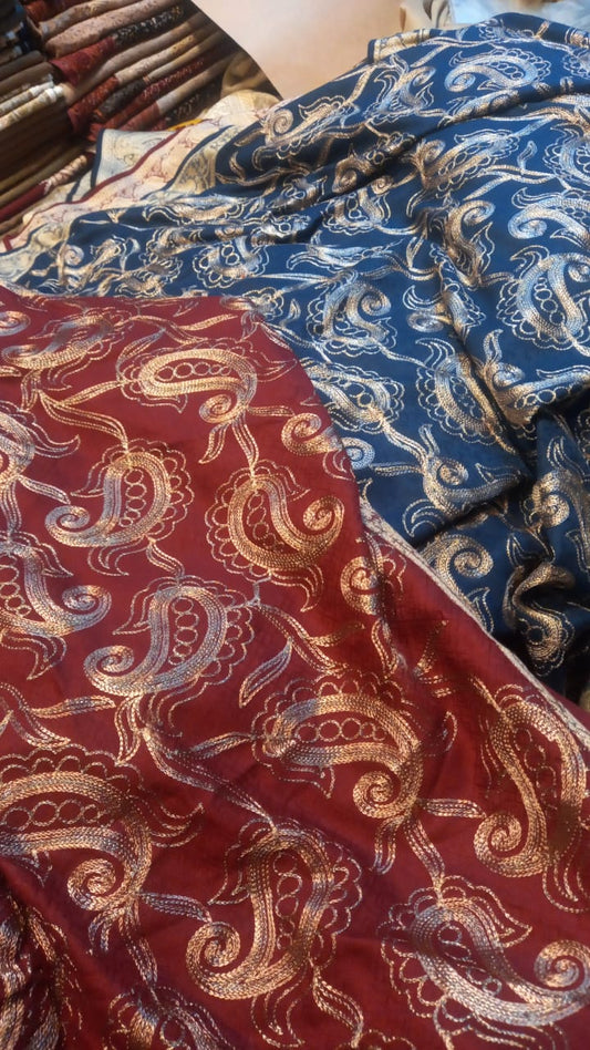 Embroidered Winter Shawl