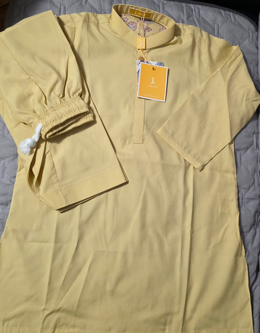 J. Brand Yellow Shalwar Kameez