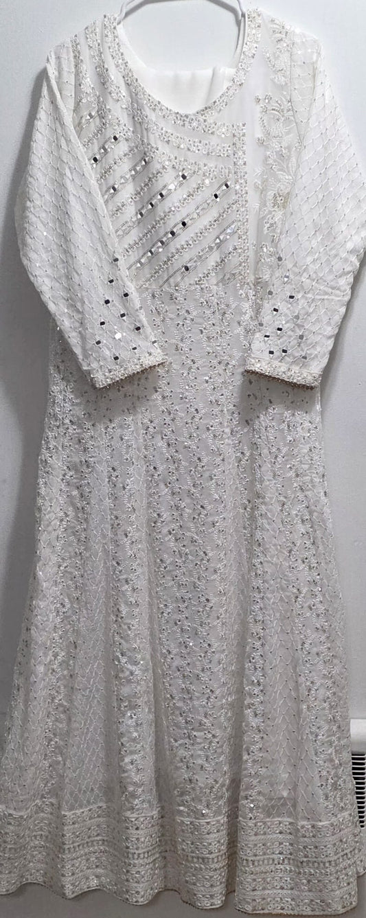 Chiffon Embroidered 3pc Maxi Suit