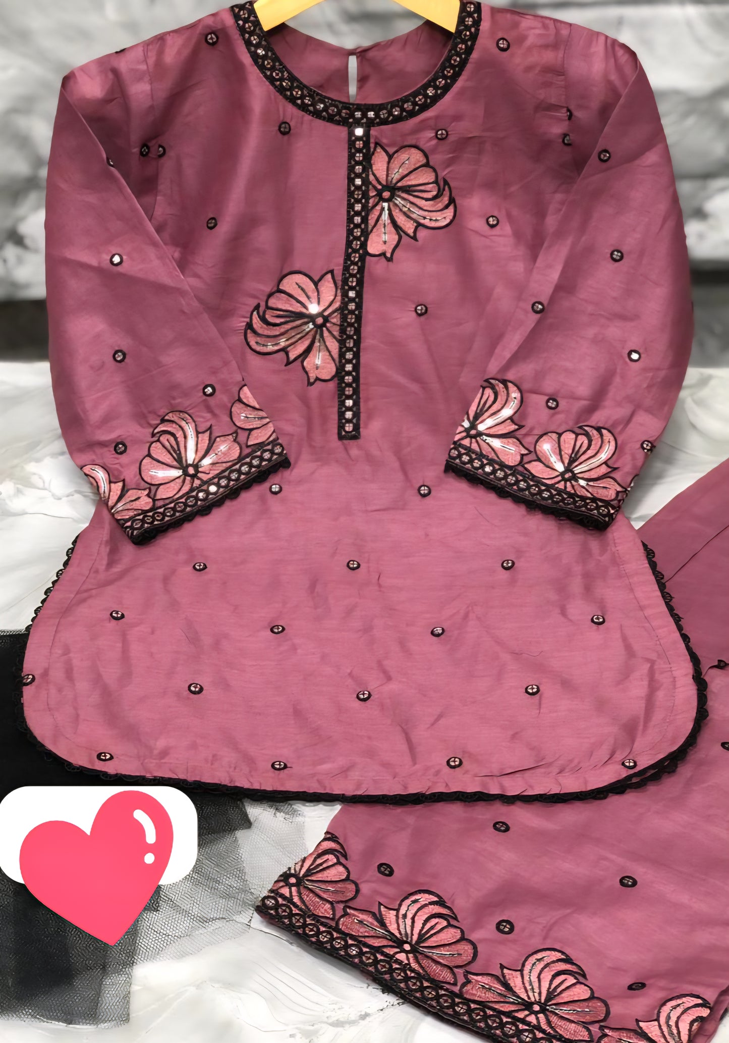 Girls Embroidered Suit