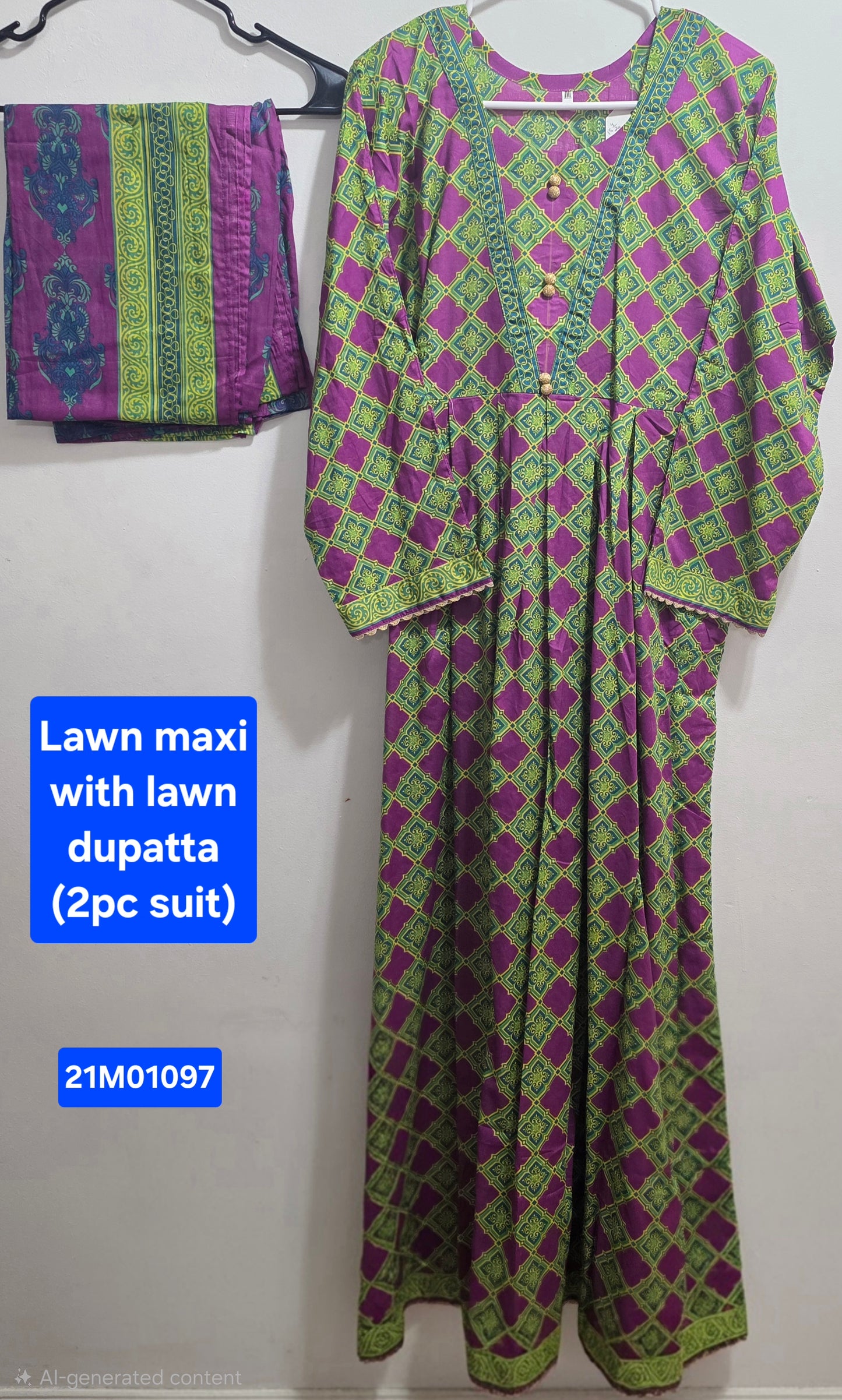 Lawn Maxi & Dupatta (2pc)