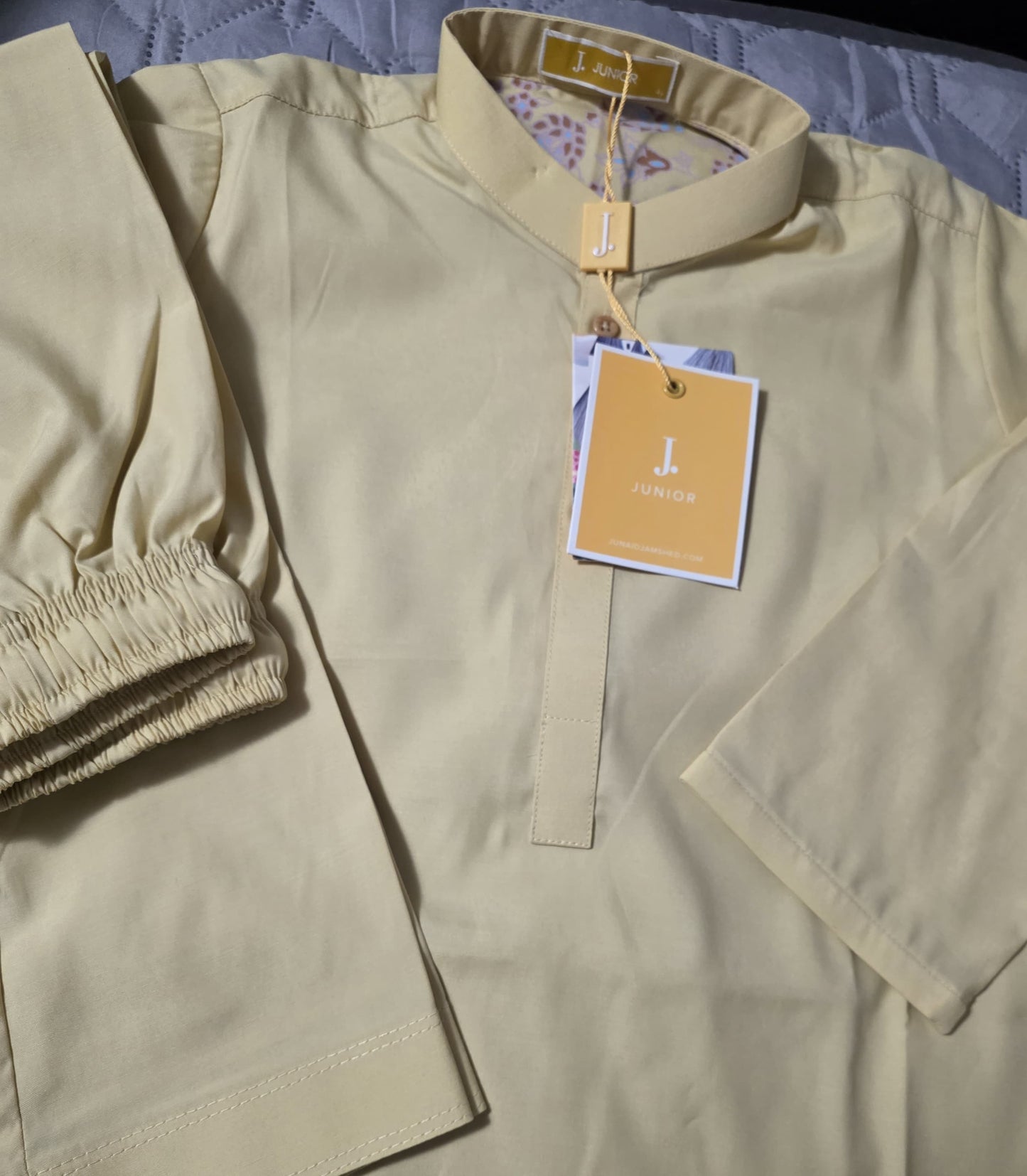 J. Brand Yellow Shalwar Kameez