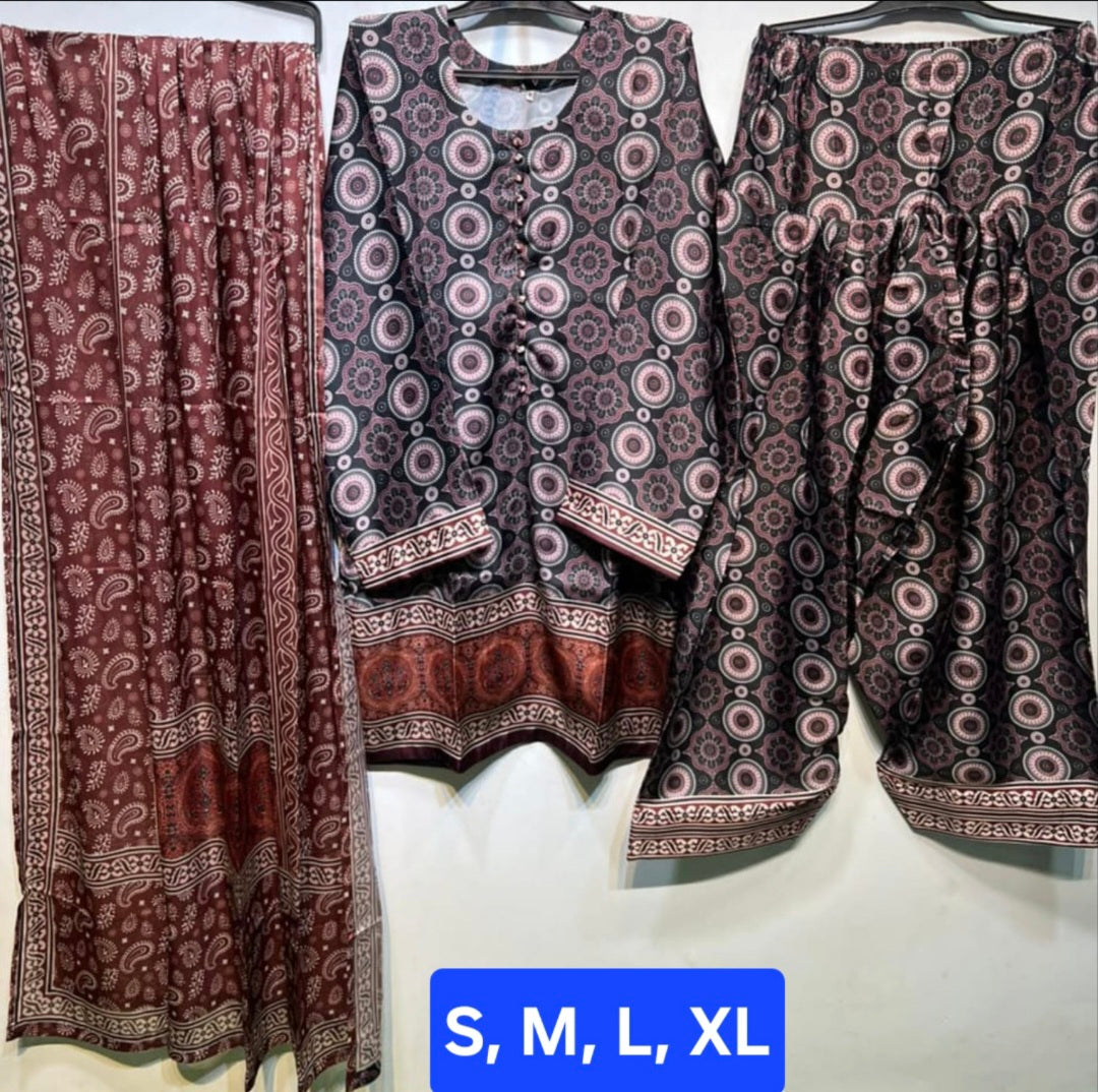 Silk Farshi Shalwar 3pc Suit