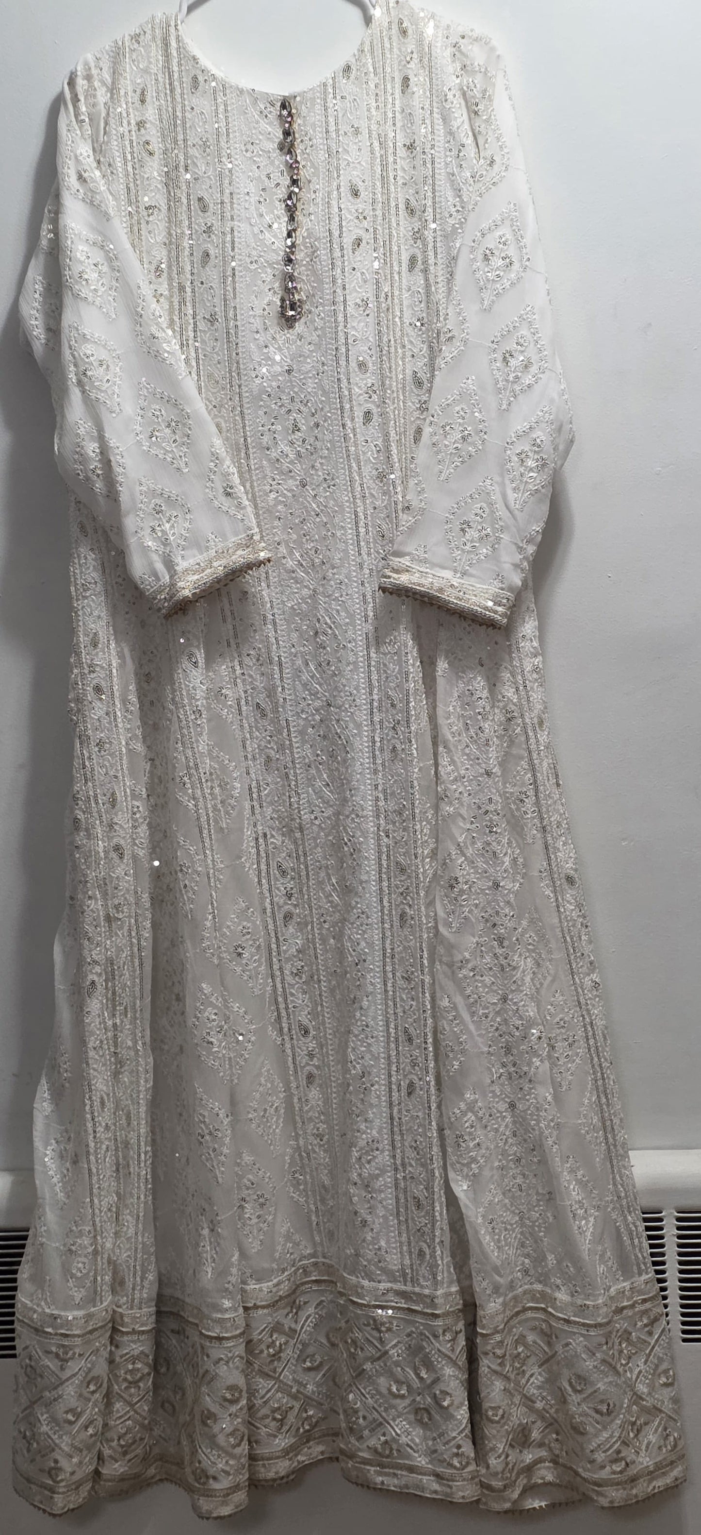 Chiffon Embroidered 3pc Maxi Suit