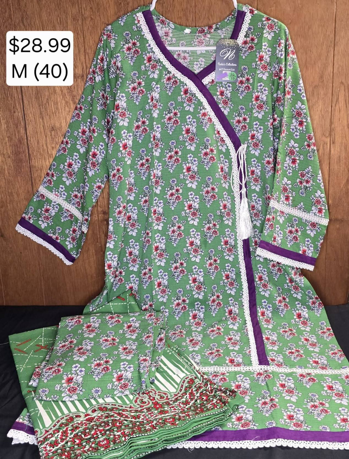 Bana Dora Linen 3pc Agrakha Style Suit