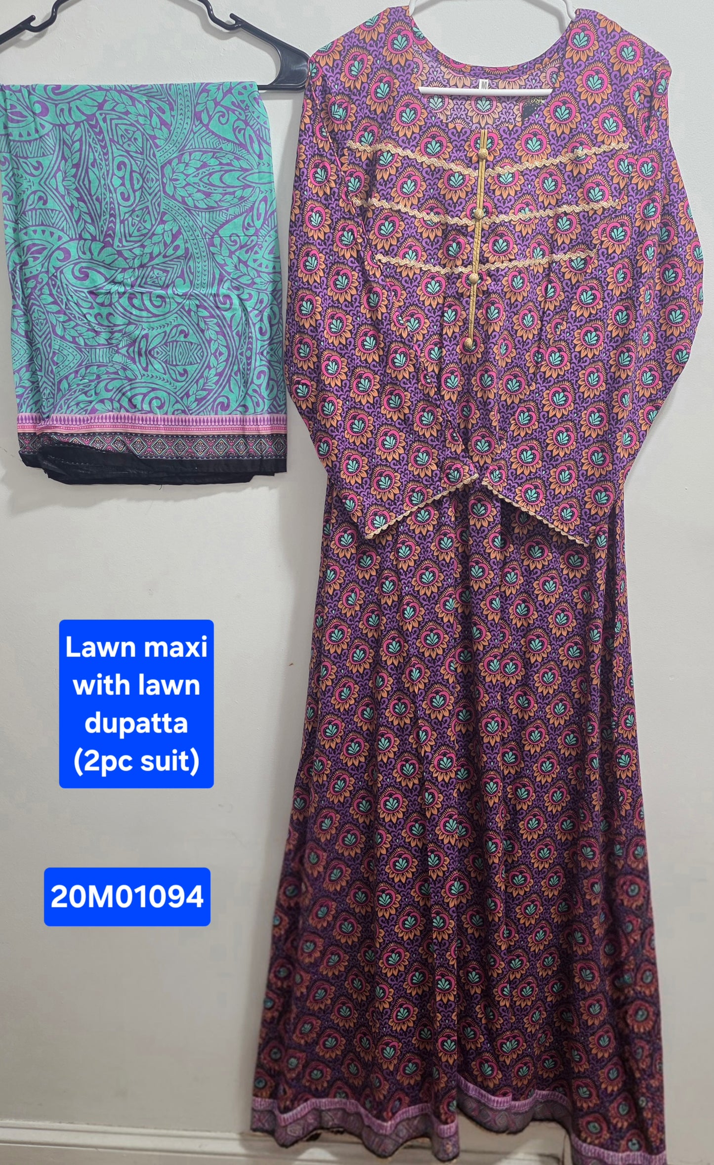 Lawn Maxi & Dupatta (2pc)