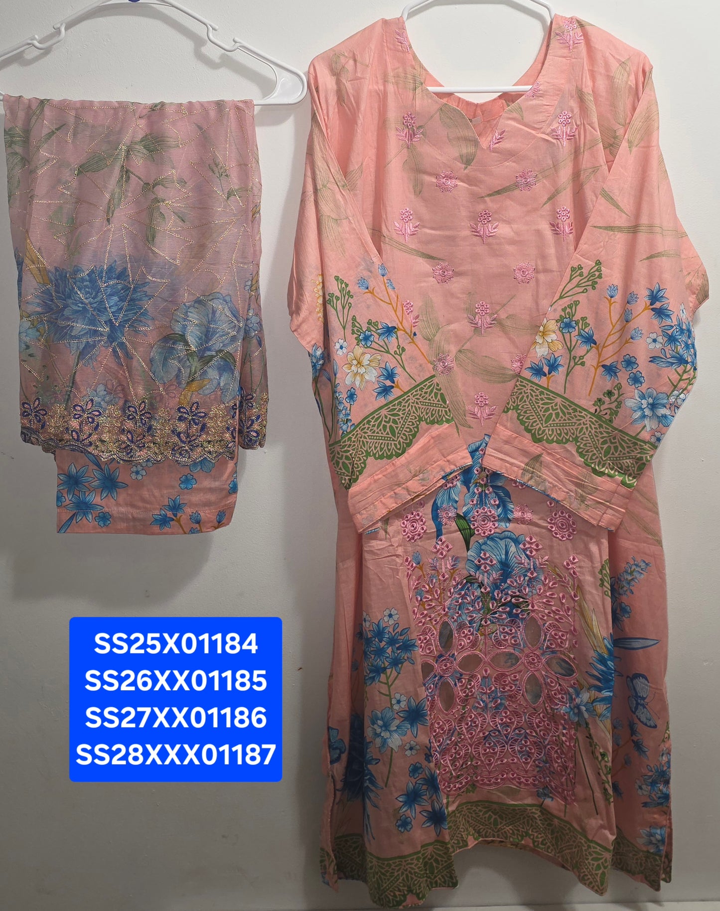 Lawn 3pc Suit with Chiffon Cutwork Dupatta