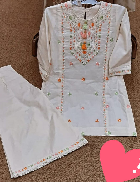 Girls Embroidered Suit