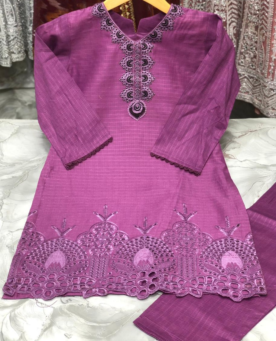 Girls Embroidered Suit