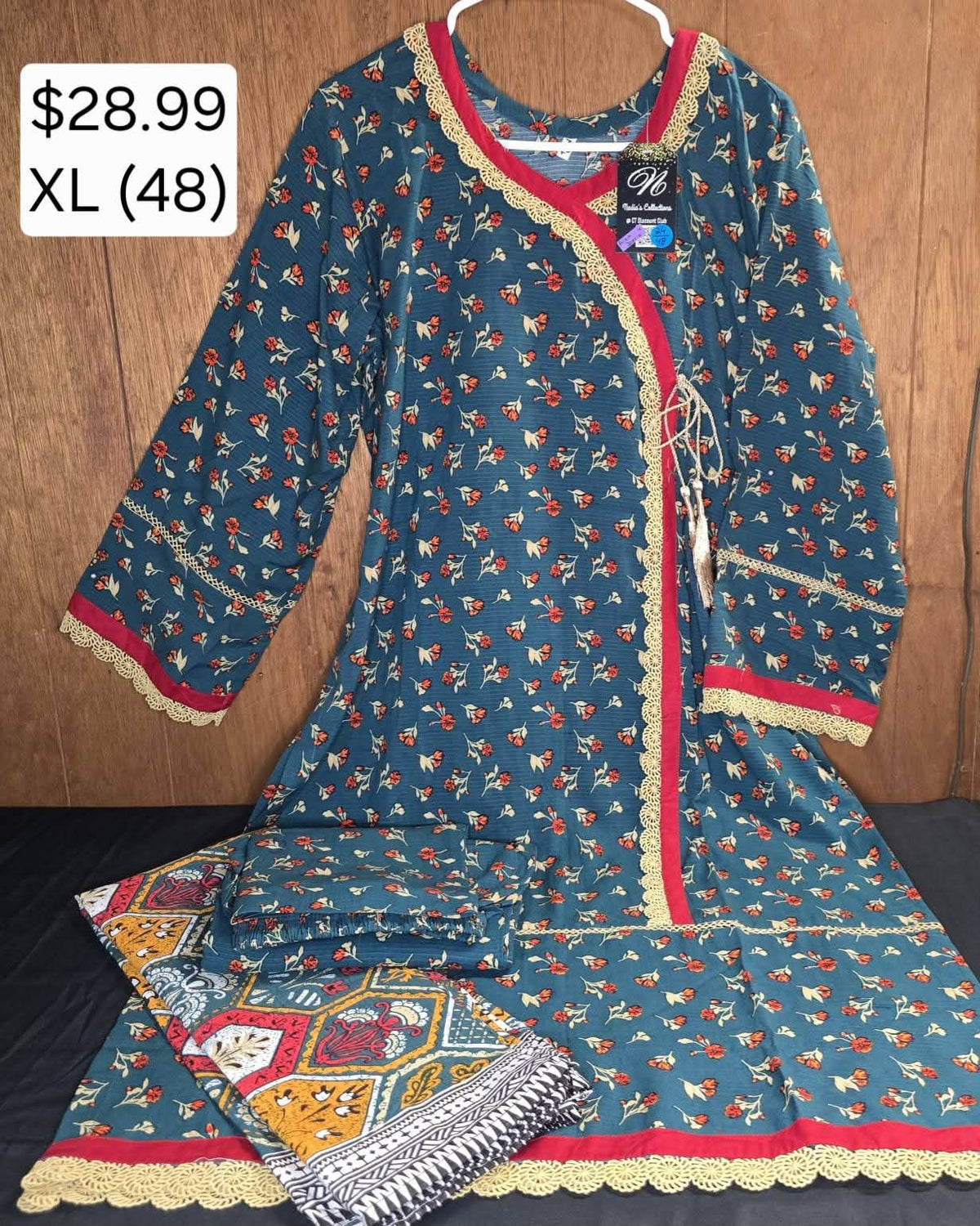 Bana Dora Linen 3pc Agrakha Style Suit