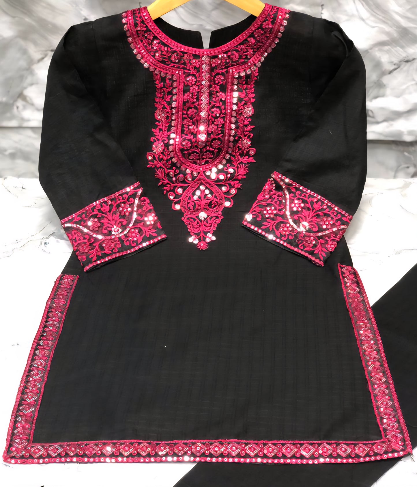 Girls Embroidered Suit