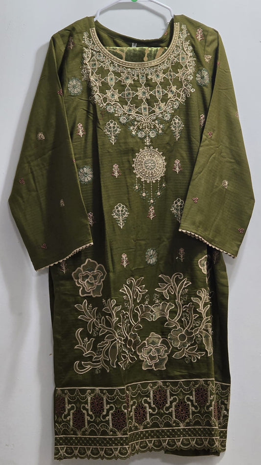 Bana Dora Embroidered Suit With Palachi Shawl
