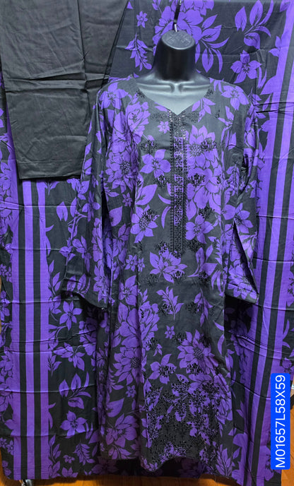 Linen Embroidered 3pc Suit