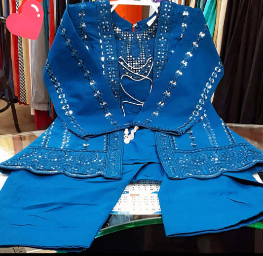 Girls Embroidered Suit