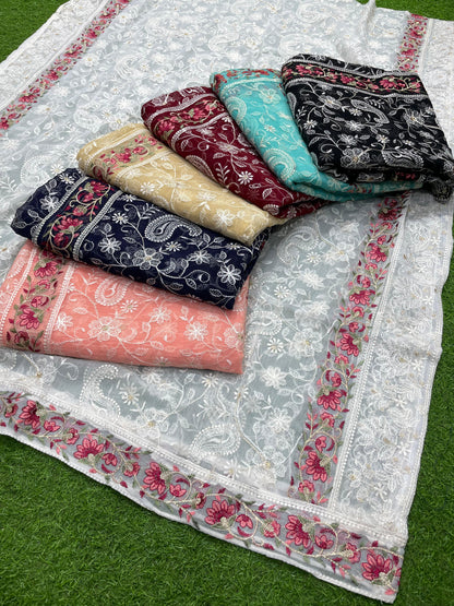 Chiffon Embroidered Dupatta