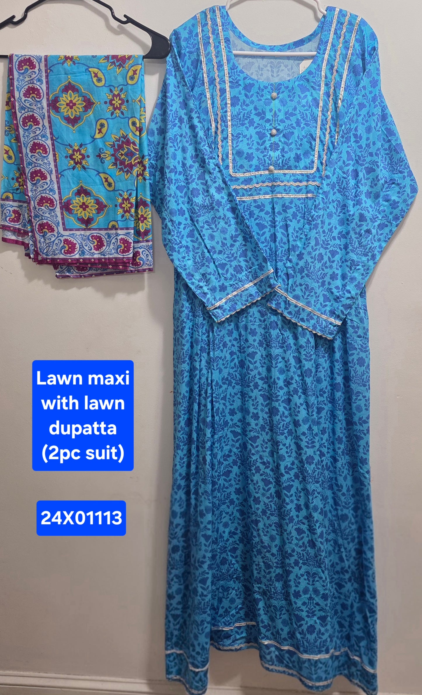 Lawn Maxi & Dupatta (2pc)