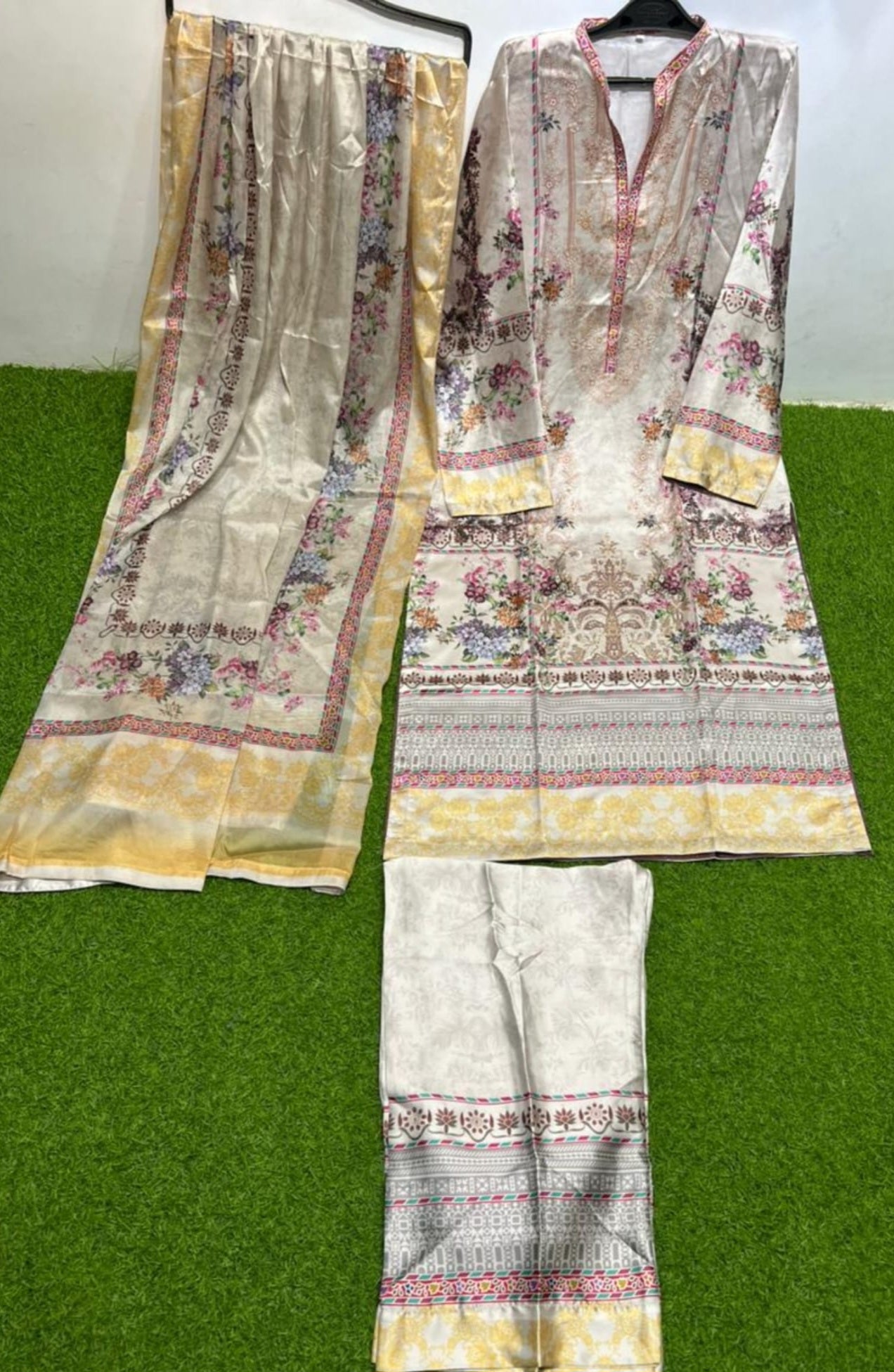 Digital Printed Silk 3-PC Suit