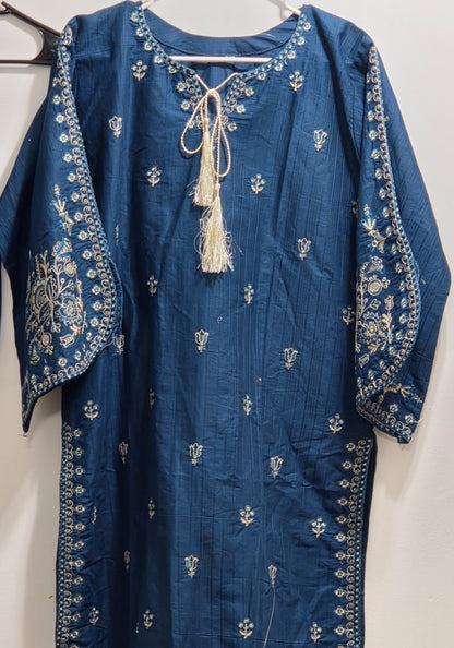 Cotton Embroidered 2pc Suit