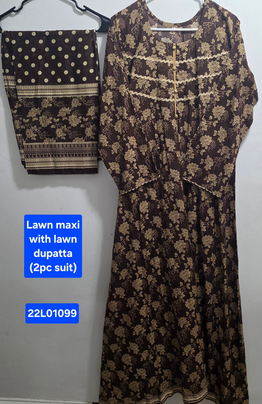 Lawn Maxi & Dupatta (2pc)