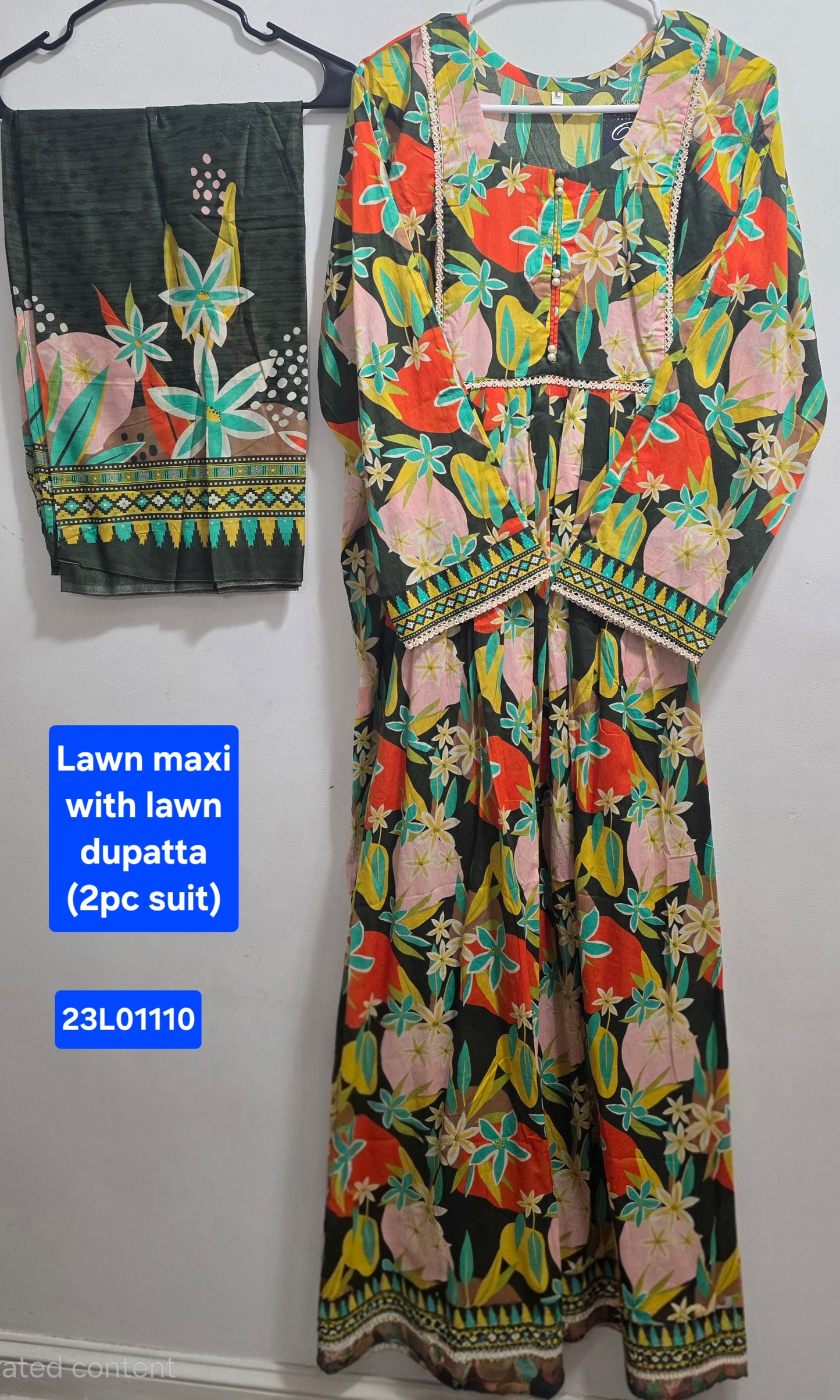 Lawn Maxi & Dupatta (2pc)