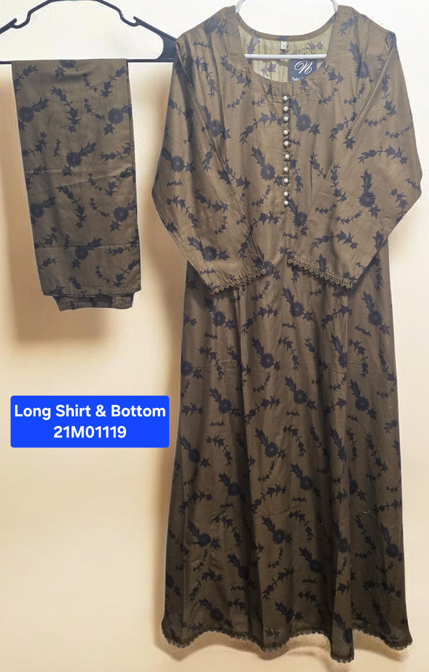 Lawn Long Shirt Suit (2pc)