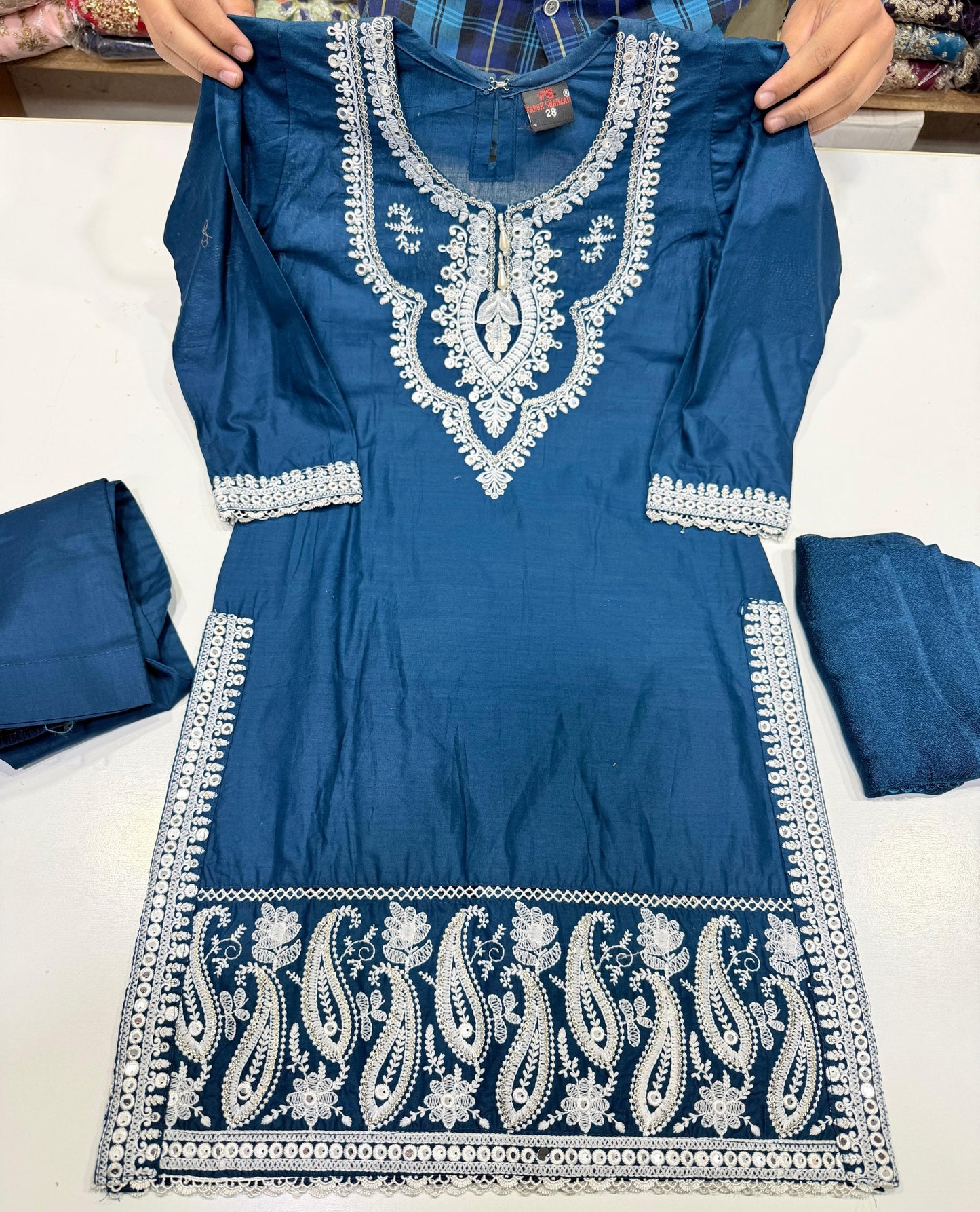 Girls Embroidered Suit(7-8yrs)