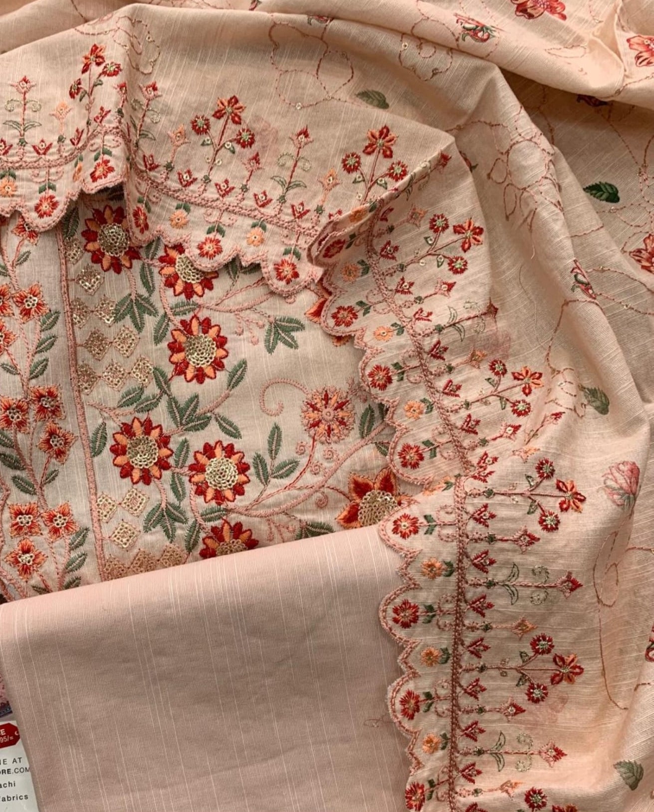 Embroidered Khaddar Cutwork 3pc Suit