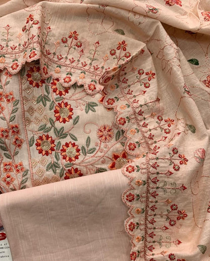 Embroidered Khaddar Cutwork 3pc Suit