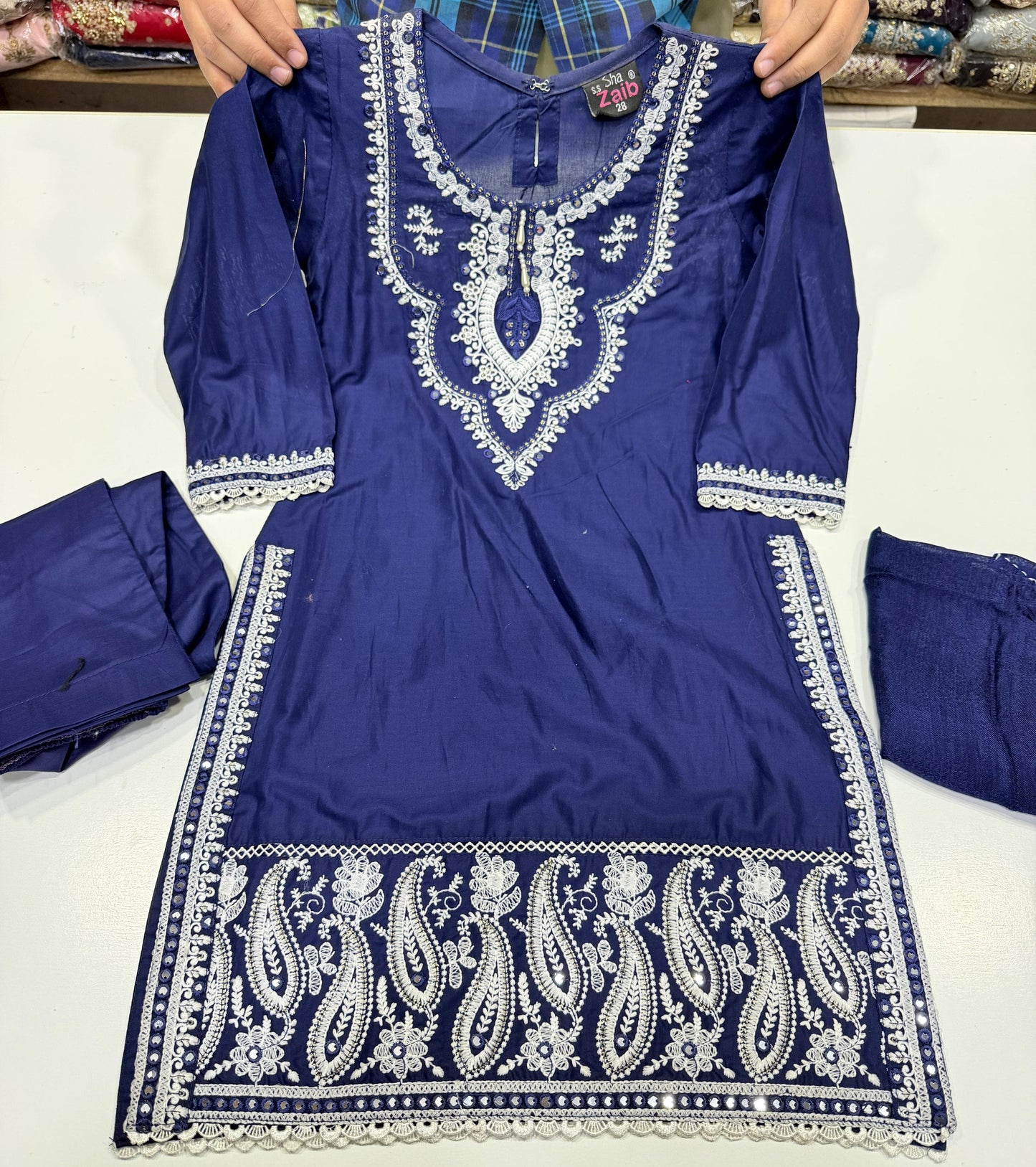 Girls Embroidered Suit(7-8yrs)