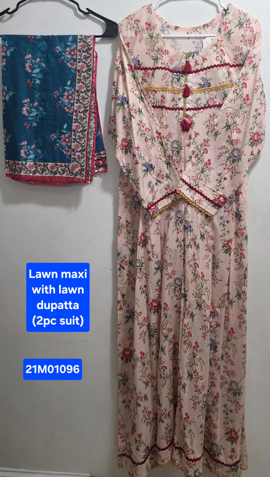 Lawn Maxi & Dupatta (2pc)