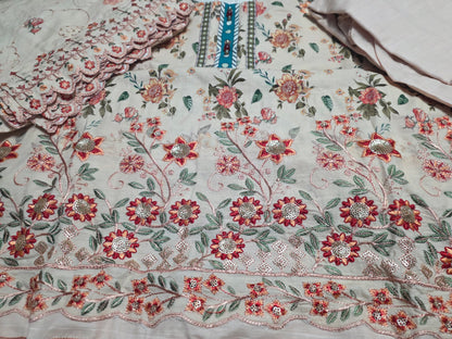 Embroidered Khaddar Cutwork 3pc Suit