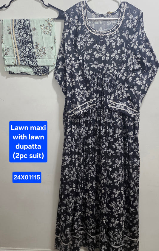 Lawn Maxi & Dupatta (2pc)