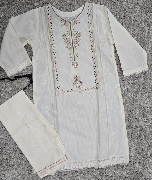 Girls Embroidered Suit