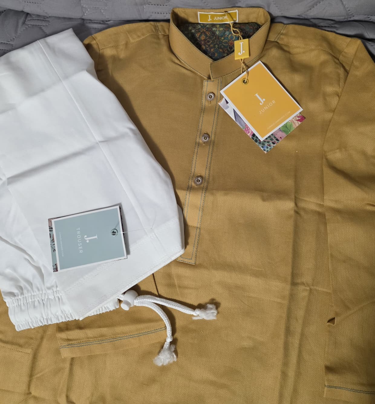 J. Brand Mustard Shalwar Kameez
