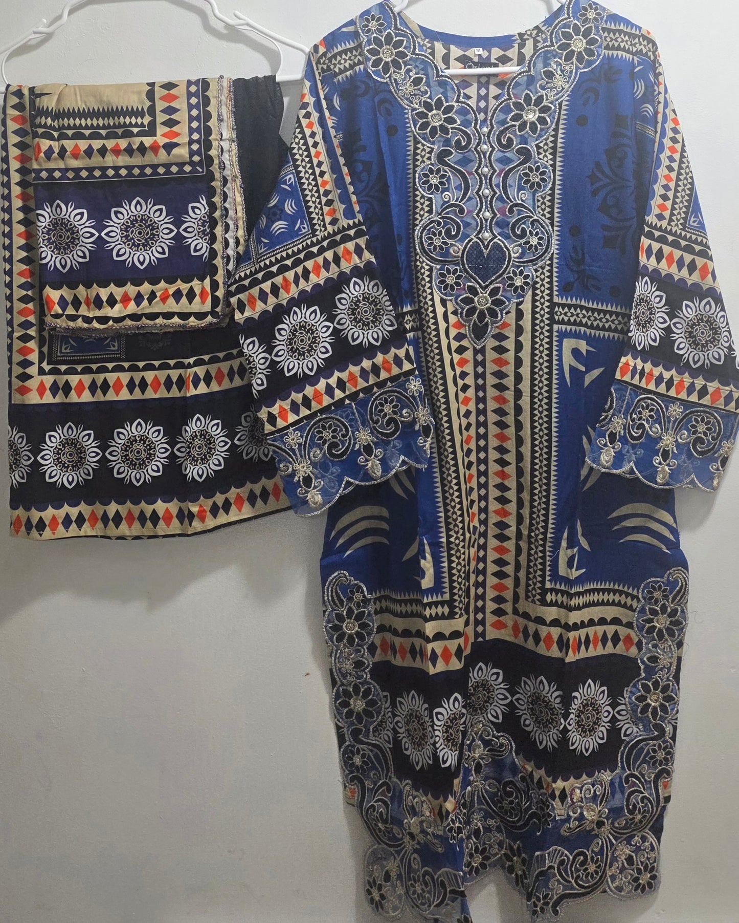 Lawn 3pc Suit with Patchwork