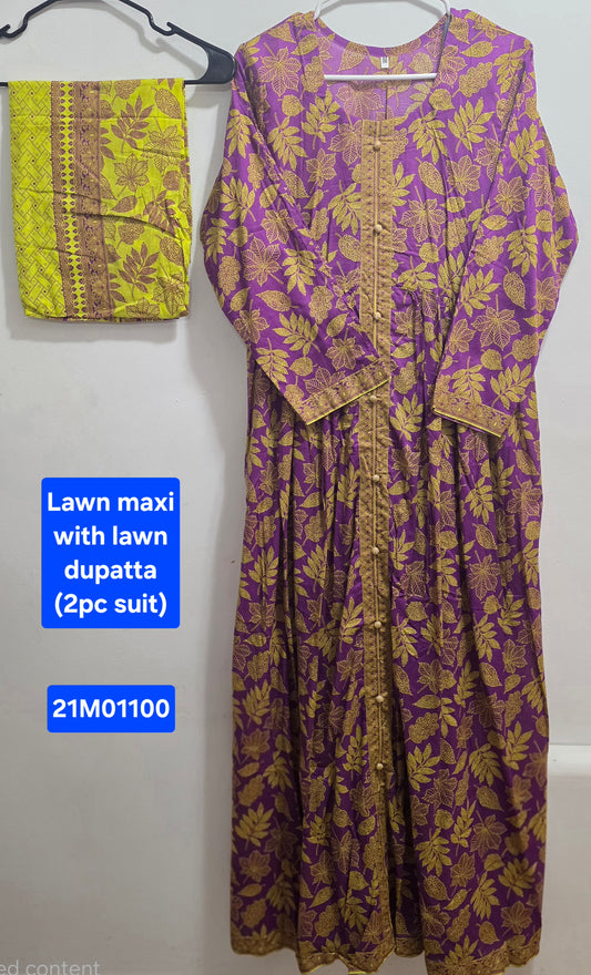 Lawn Maxi & Dupatta (2pc)