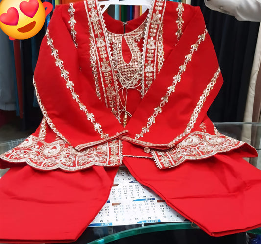 Girls Embroidered Suit