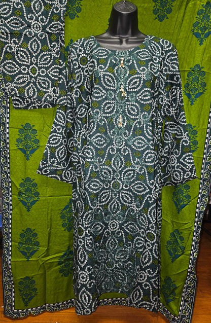 Linen Embroidered 3pc Suit