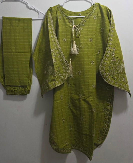 Cotton Embroidered 2pc Suit