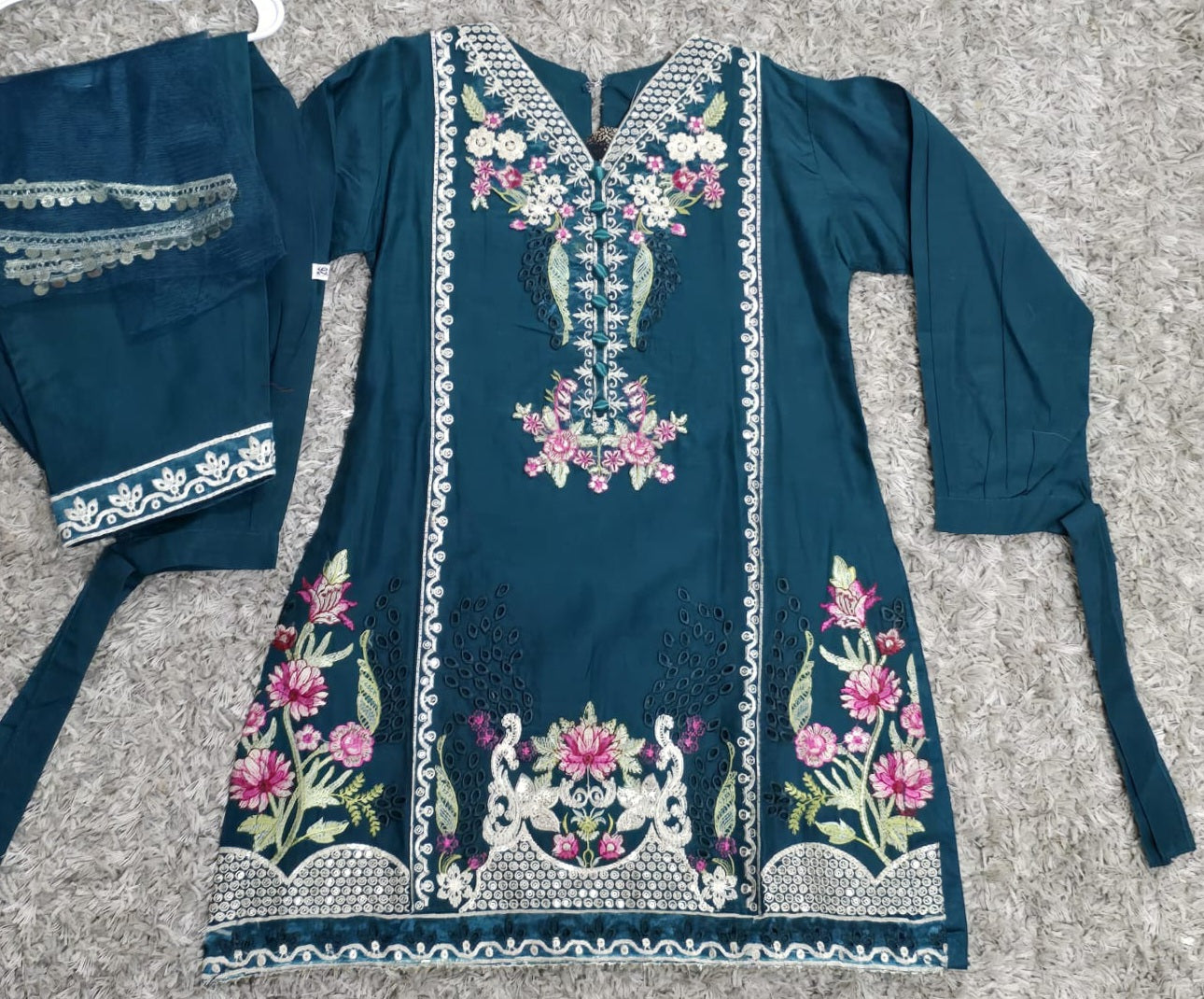 Girls Embroidered Suit