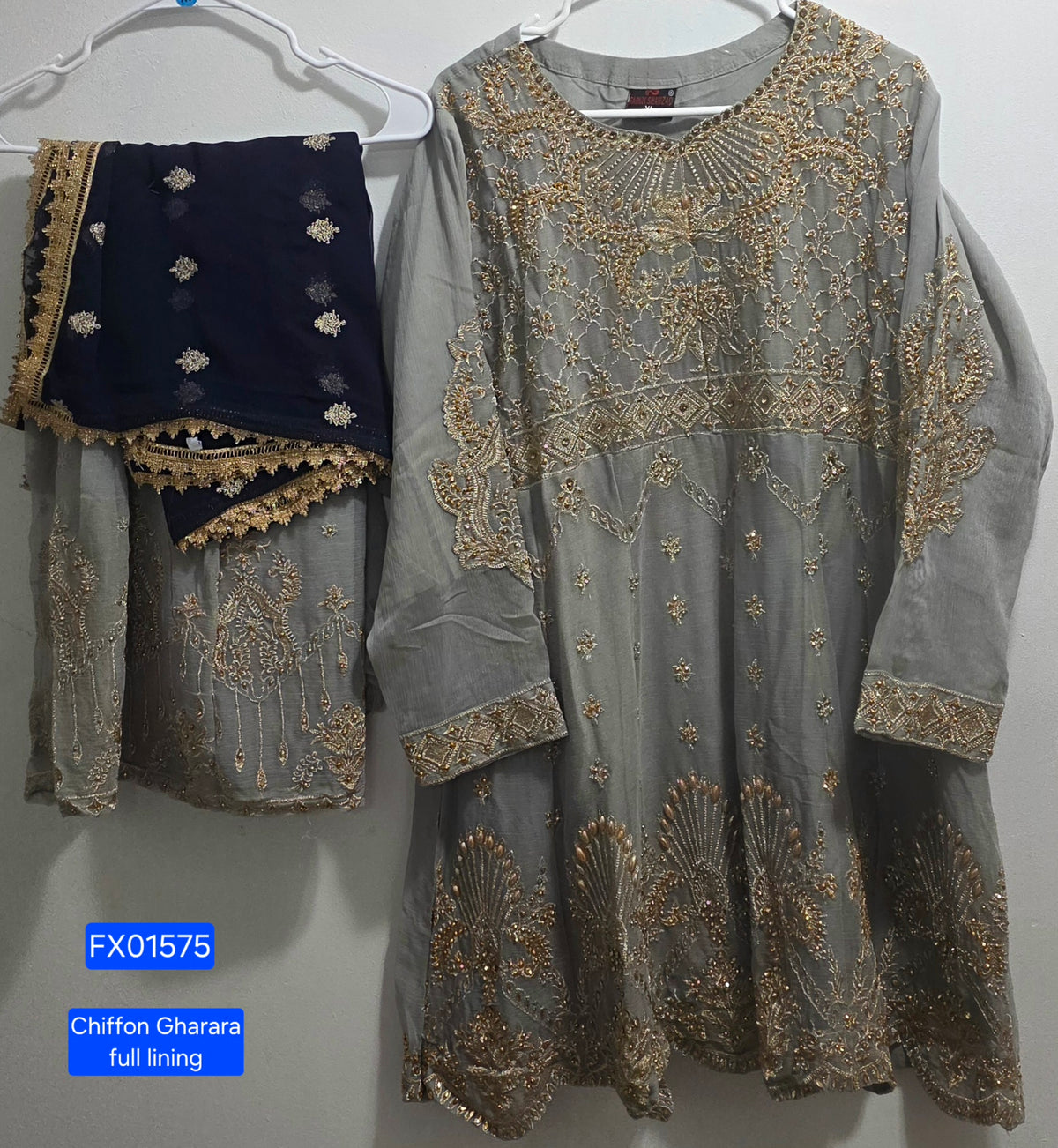 Chiffon Fancy Gharara Suit