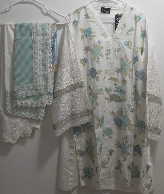 Farshi Shalwar Suit Embroidered 3pc