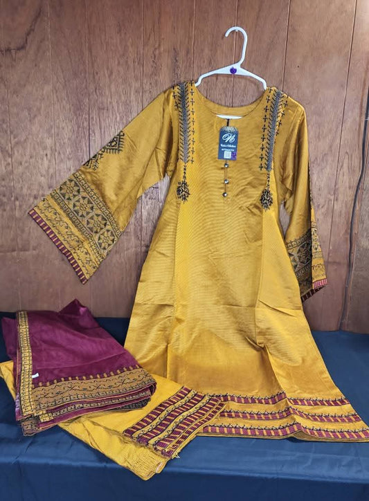 Khader Embroidered 3pc suits