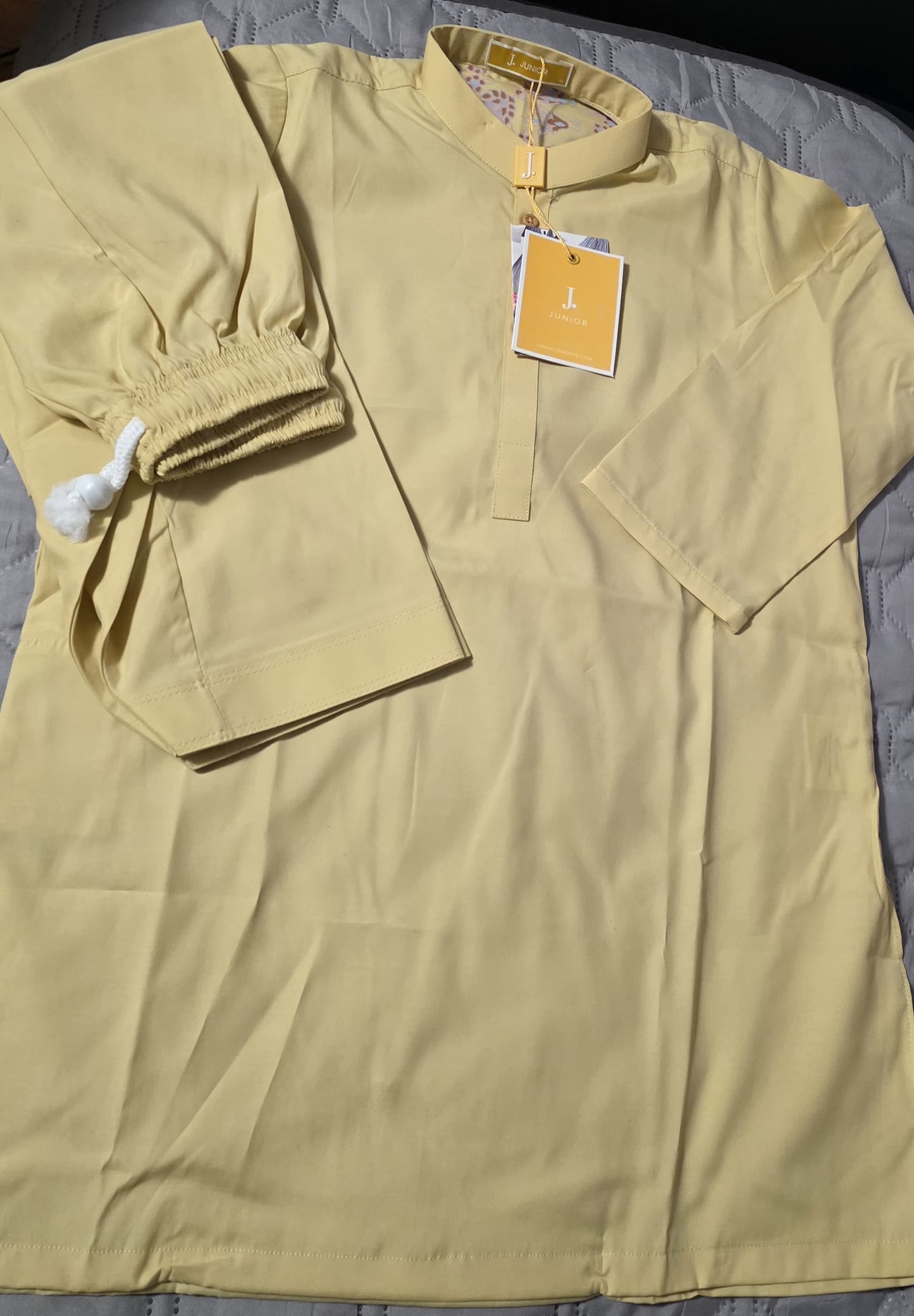 J. Brand Yellow Shalwar Kameez