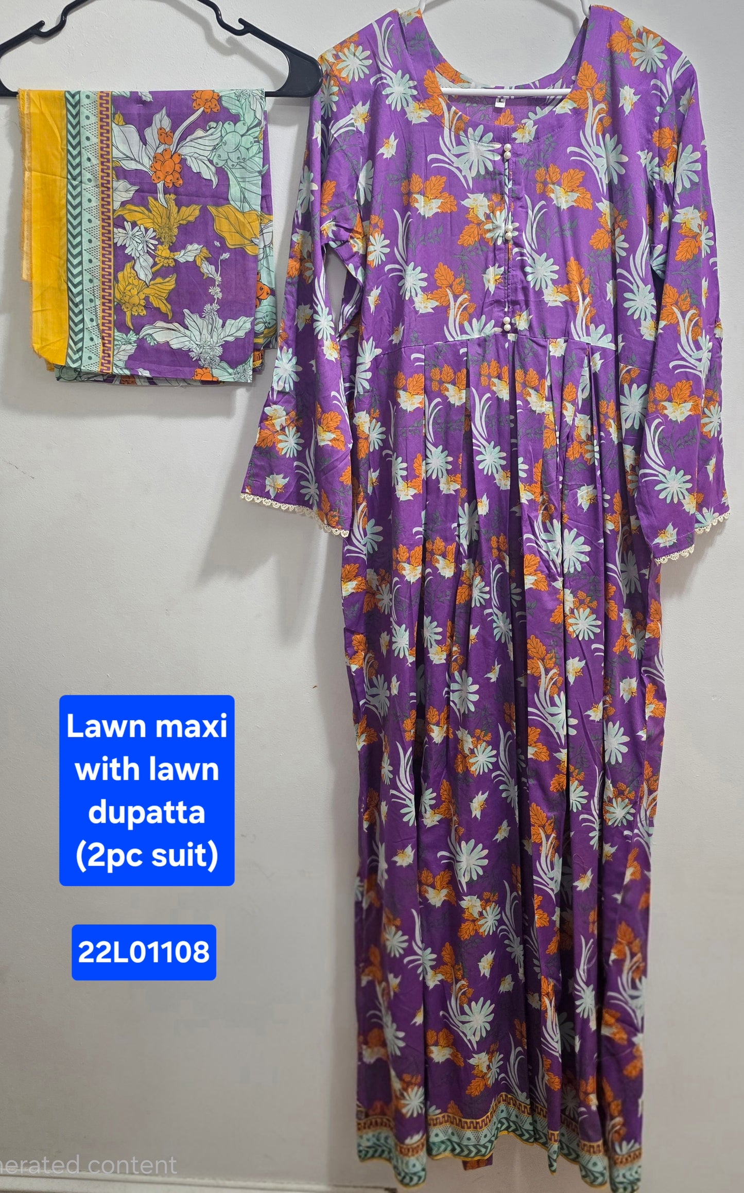 Lawn Maxi & Dupatta (2pc)